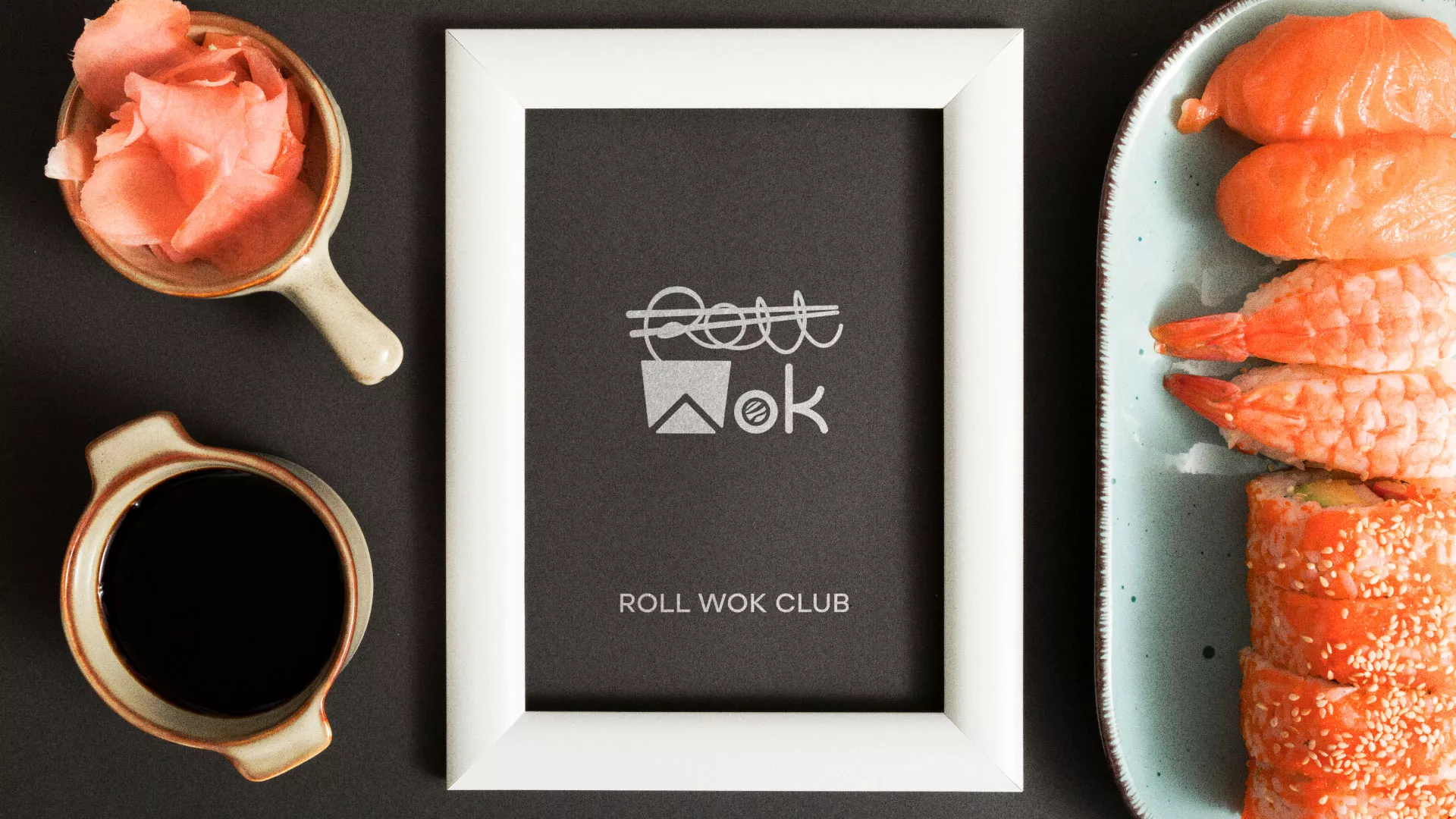 Разработка логотипа суши-бара «Roll Wok Club» в Донском