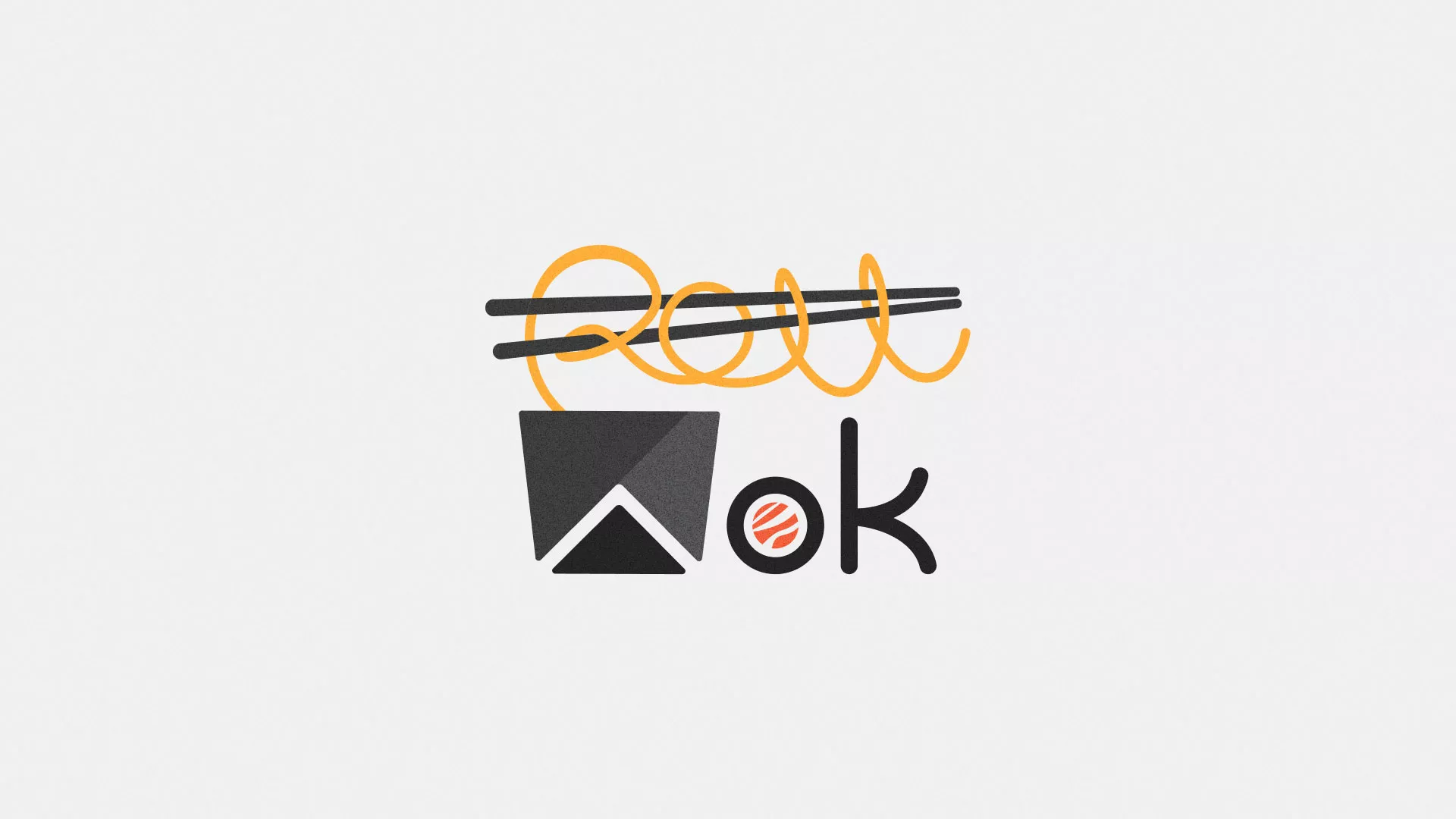 Разработка логотипа суши-бара «Roll Wok Club» в Донском