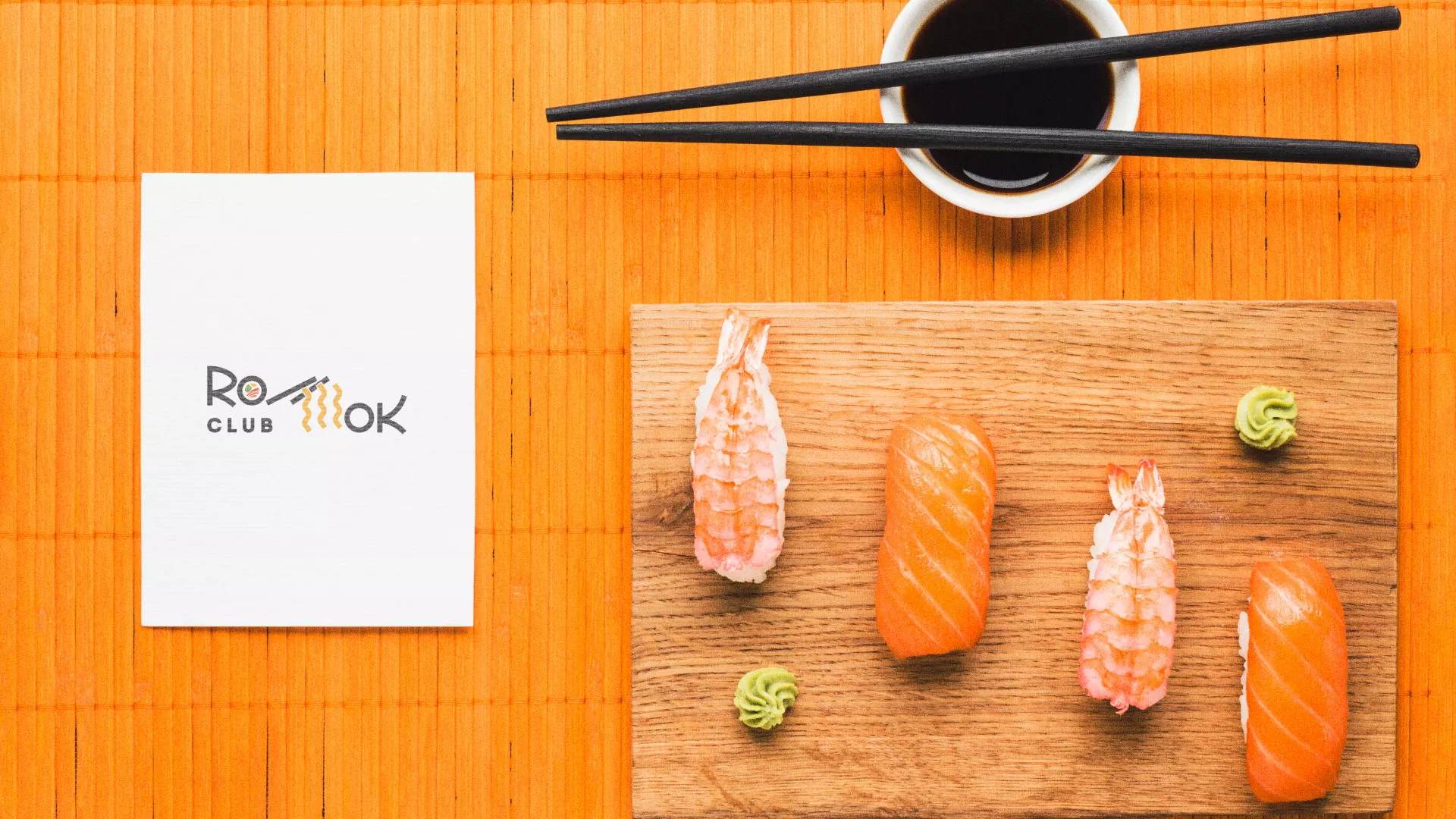 Создание логотипа суши-бара «Roll Wok Club» в Донском