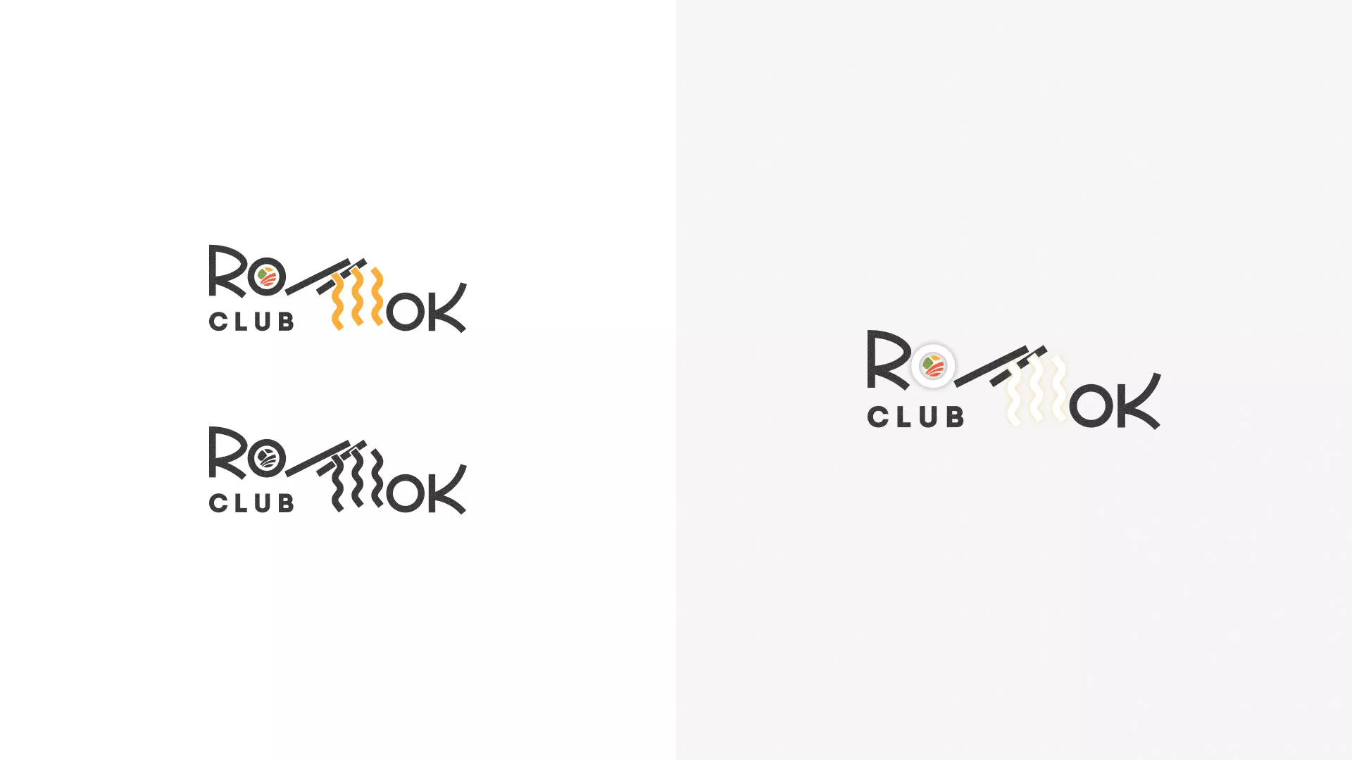 Создание логотипа суши-бара «Roll Wok Club» в Донском